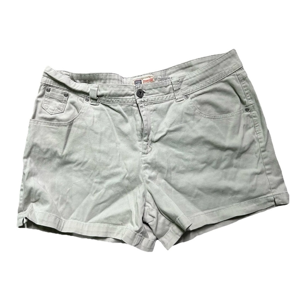 Women’s Faded Glory Stretch Khaki Shorts Size 16 Summer Warm Weather